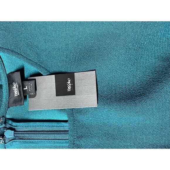 Mossimo Teal Bell Sleeve Mini Dress L Polyester Blend New with Tags Summer Class - Picture 6 of 6
